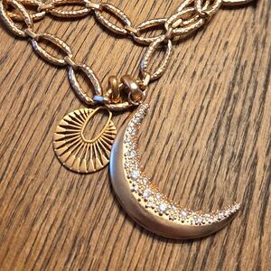 Kendra Scott ROSEGold Crescent Moon Necklace